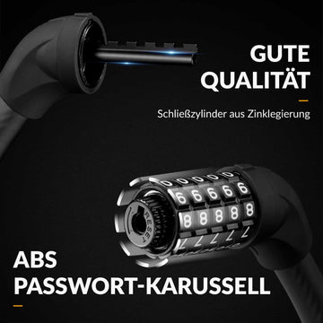 sekura fahrradschloss einstellen ROCKBROS Fahrradschloss Kabelschloss Zahlenschloss mit 5-stelliges Zah –  ROCKBROS-DE