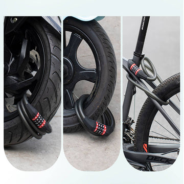 fahrradschloss brechen ROCKBROS bicycle lock with 5-digit numerical code made of PVC and stee – ROCKBROS-DE
