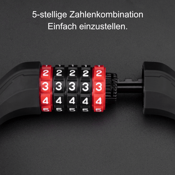 elektronisches fahrradschloss kaufen ROCKBROS Fahrradschloss mit 5-stelligem Zahlencode aus PVC und Stahl – ROCKBROS-DE