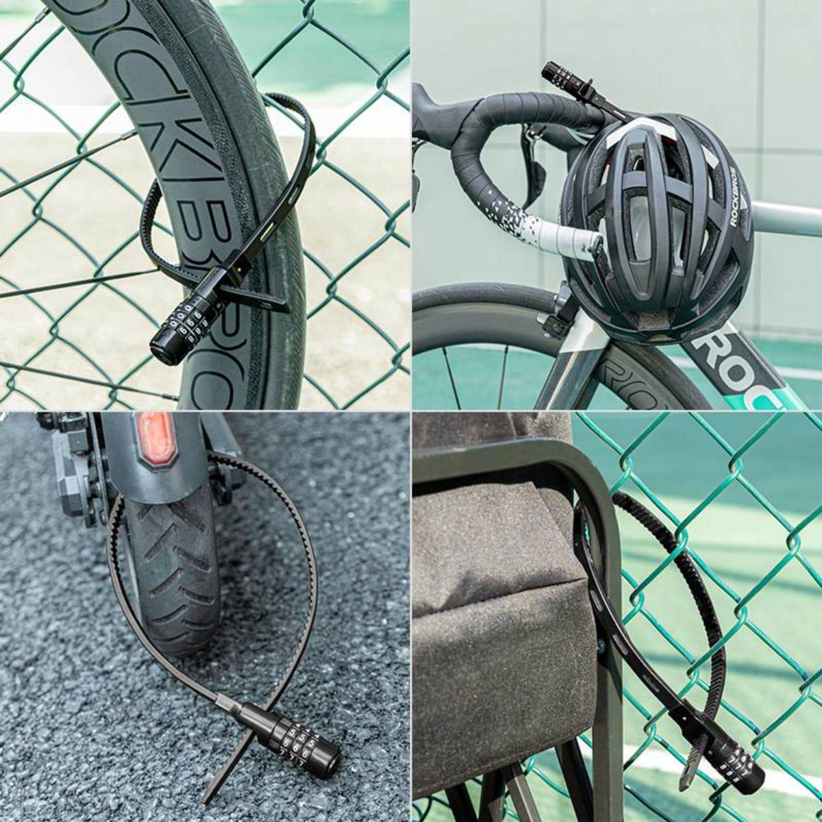 carbon fahrradschloss ROCKBROS multifunctional bicycle lock with numeric code helmet lock – ROCKBROS-DE Size:700 x 35c Berlin Gebraucht Radfahren Fahrrad resistant anti M
