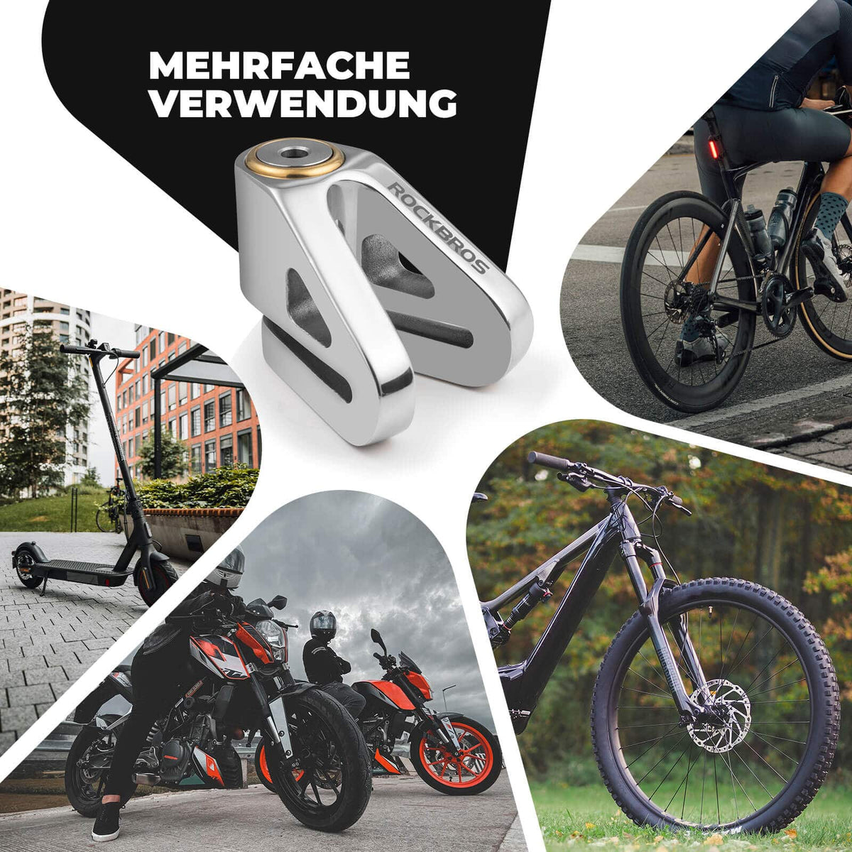 fahrradschloss gravel bike Fahrradschloss Wasserdicht Sicherheitsschloss für Motorrad/Fahrrad –  ROCKBROS-DE