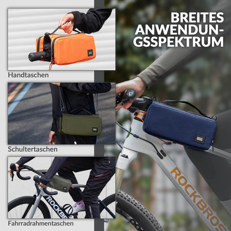 ROCKBROS Fahrradtasche Rahmentasche mit Schultergurt Oberrohrtasche - ROCKBROS-EU