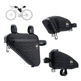 ROCKBROS Fahrradtasche Set Rahmentasche*2+Satteltasche*1 mit Verstellbarer Schultergurt 1,2L - ROCKBROS-EU