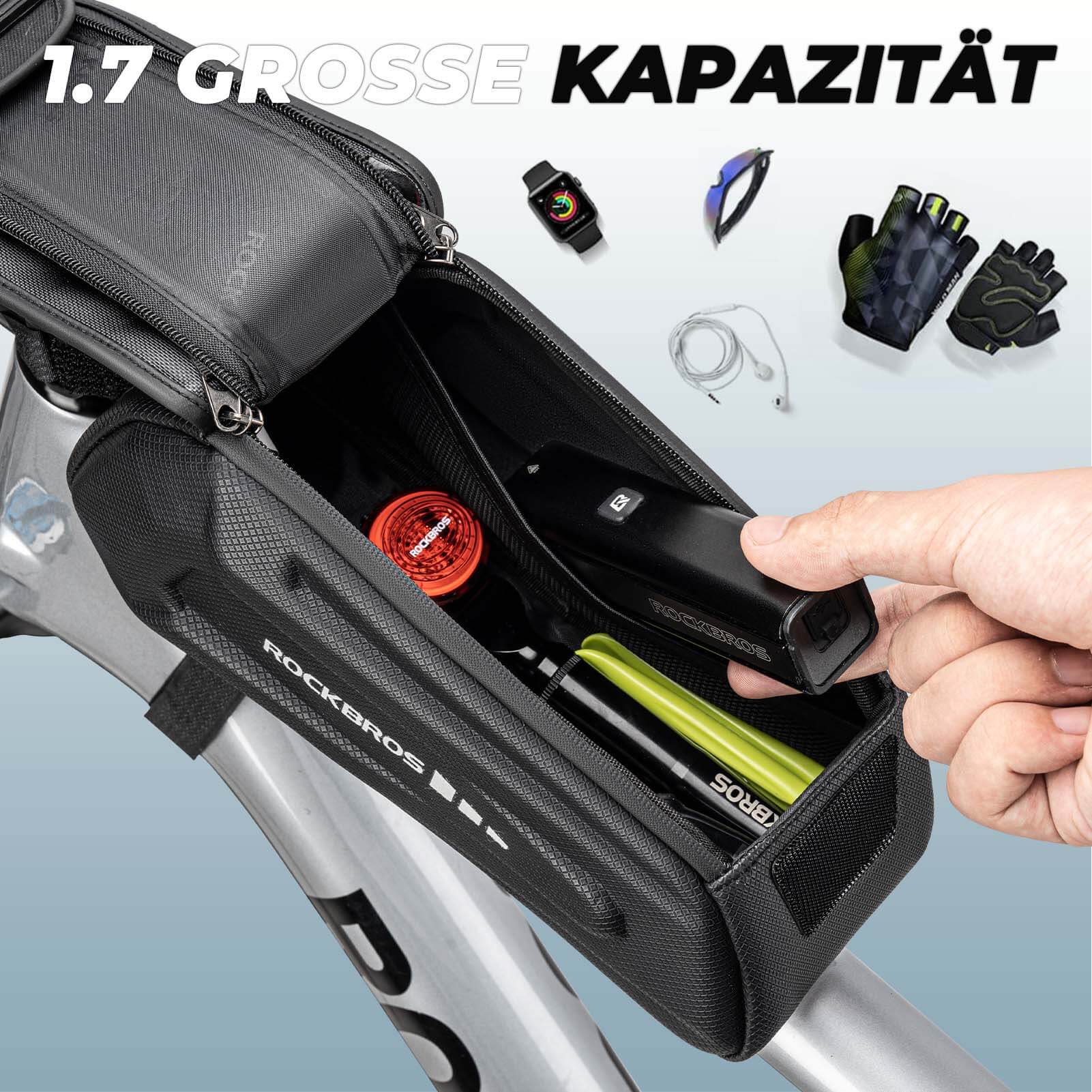 ROCKBROS Fahrradtasche Wasserdicht Handytasche Touchscreen für Smartphone 6,8 Zoll - ROCKBROS-EU