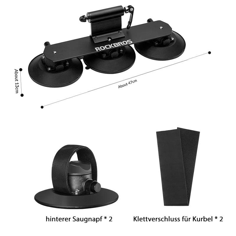 ROCKBROS Fahrradträger Fahrrad Dachträger mit Saugnäpfe Schnellmontage - ROCKBROS-EU