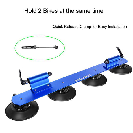 ROCKBROS Fahrradträger Fahrrad Dachträger mit Saugnäpfe Schnellmontage - ROCKBROS-EU