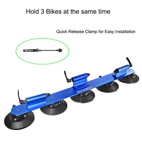 ROCKBROS Fahrradträger Fahrrad Dachträger mit Saugnäpfe Schnellmontage - ROCKBROS-EU