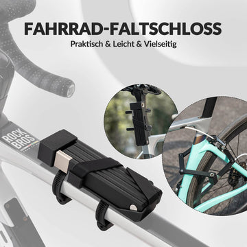 fahrradschloss befestigung Faltschloss Fahrradschloss mit Halterung – Sicherer Diebstahlschutz