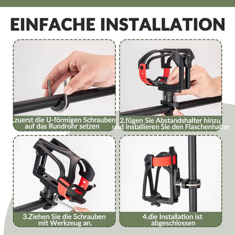 ROCKBROS Flaschenhalter Einstellbar Fahrrad Getränkehalter 360° Drehbar - ROCKBROS-EU