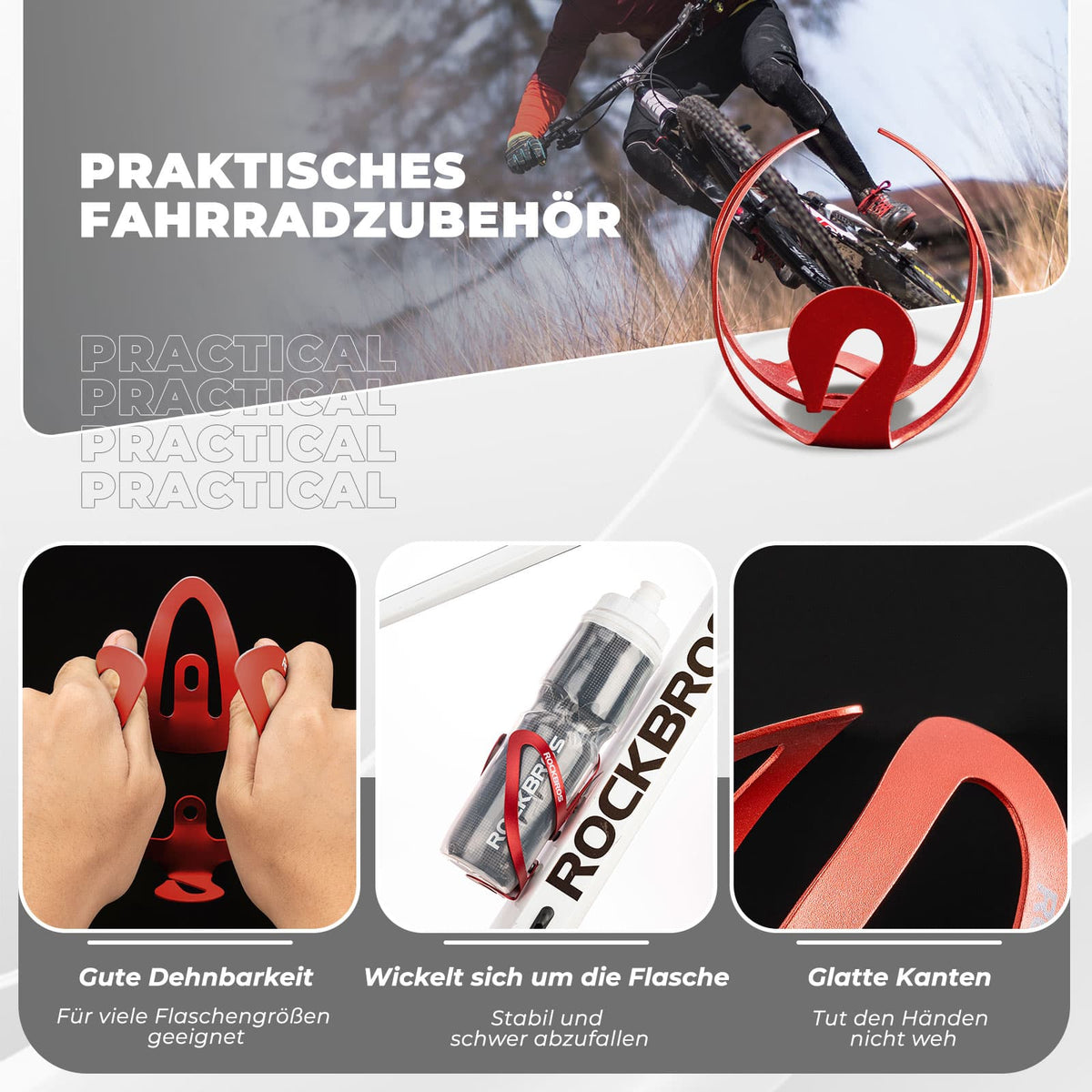 ROCKBROS Flaschenhalter Fahrradzubehör Fahrrad Leicht Getränkehalter B – ROCKBROS-DE