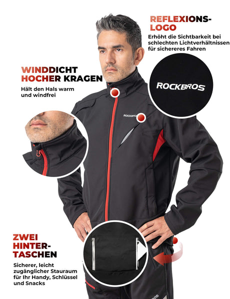 ROCKBROS Frühling Jacke / Hose Herren Windschutz Radsportanzug - ROCKBROS-EU