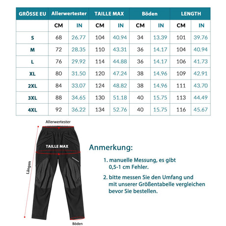 ROCKBROS Frühling Radlerhose Herren Lange Fahrradhose Warm Fleece - ROCKBROS-EU