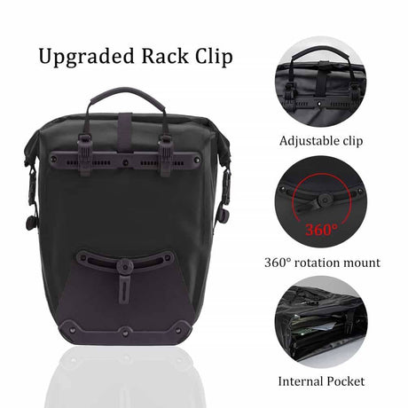 ROCKBROS Gepäckträgertasche 25L-32L 100 % wasserdicht mit Tragegriff - ROCKBROS-EU