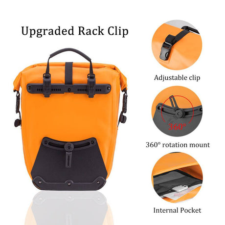 ROCKBROS Gepäckträgertasche 25L-32L 100 % wasserdicht mit Tragegriff - ROCKBROS-EU