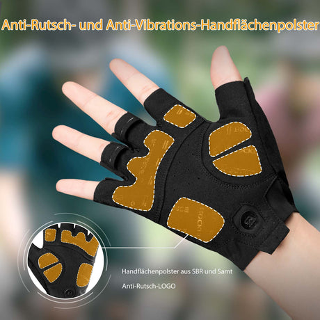 ROCKBROS Halbfinger-Radhandschuhe stoßdämpfend und rutschfest Unisex - ROCKBROS-EU