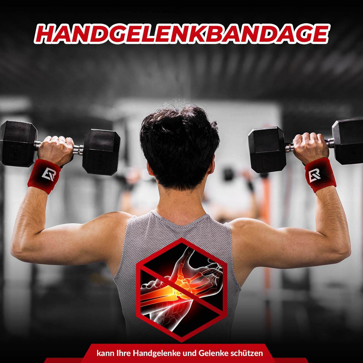 ROCKBROS Handgelenkbandage 1 Paar Atmungsaktive Gelenkbandage Zughilfen - ROCKBROS-EU