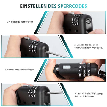 prophete fahrradschloss code einstellen ROCKBROS Helm schloss 150 cm Zahlenschloss 3-stellig Zahlencode –  ROCKBROS-DE