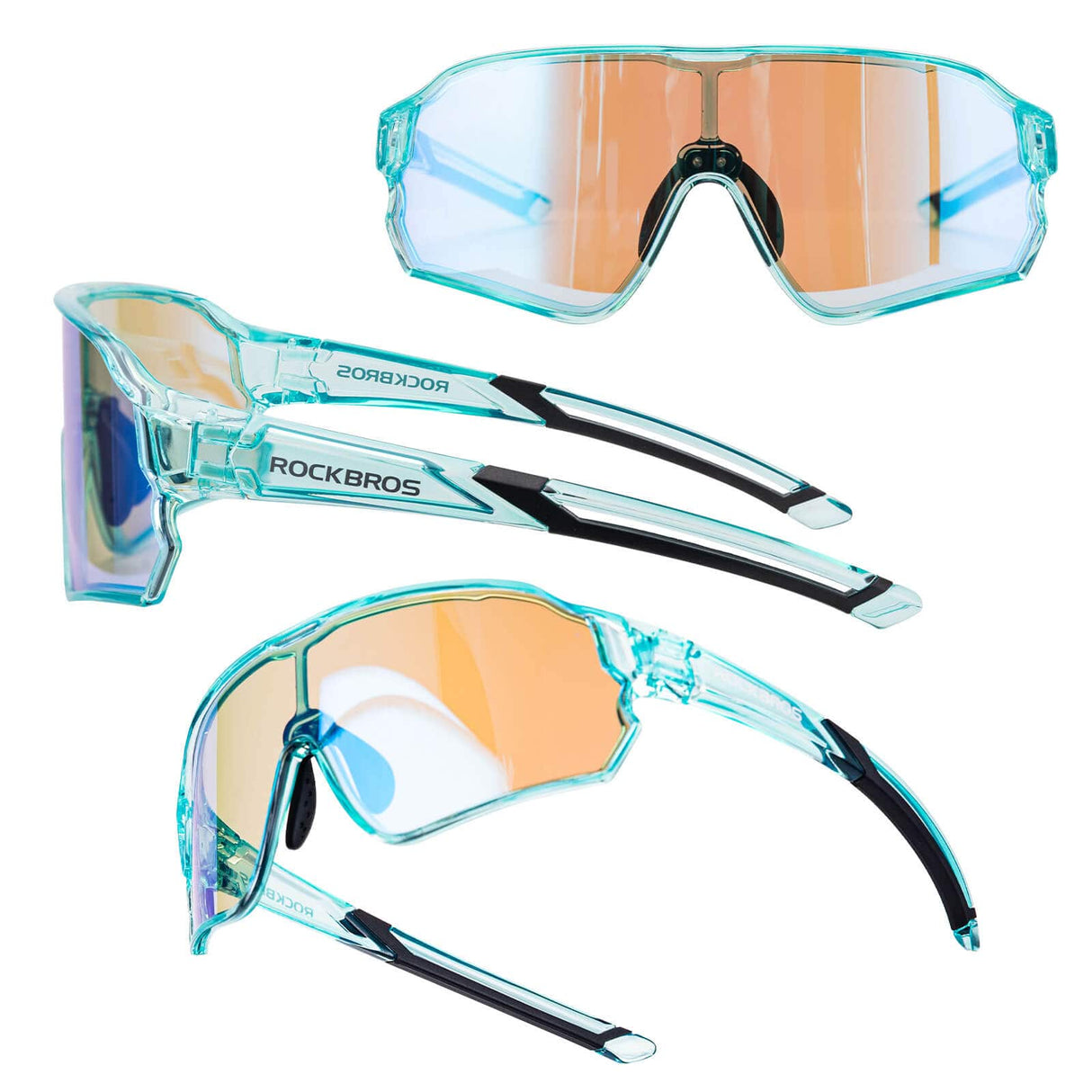 ROCKBROS Kinder Fahrradbrille UV400-Schutz Selbsttönend Sonnenbrille - ROCKBROS-EU