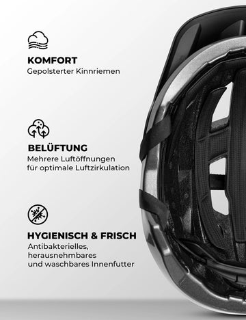 kinnriemenpolster fahrradhelm ROCKBROS Kids Bike Helmet with Detachable Visor for MTB, BMX Downhill –  ROCKBROS-DE