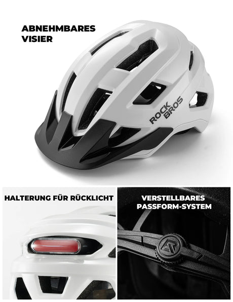 ROCKBROS Kinder-Fahrradhelm mit abnehmbarem Visier