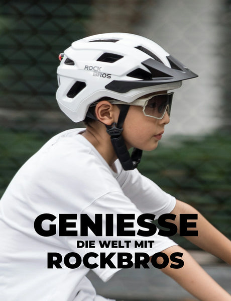 ROCKBROS Kinder-Fahrradhelm mit abnehmbarem Visier