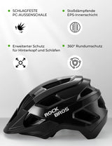 ROCKBROS Kinder-Fahrradhelm mit abnehmbarem Visier