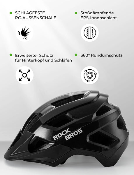 ROCKBROS Kinder-Fahrradhelm mit abnehmbarem Visier