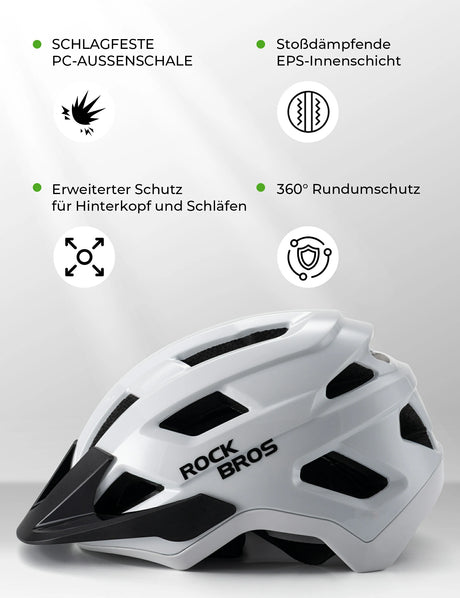 ROCKBROS Kinder-Fahrradhelm mit abnehmbarem Visier