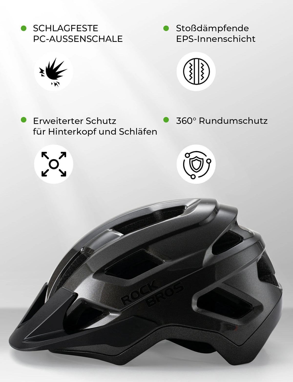 ROCKBROS Kinder Fahrradhelm mit Abnehmenbarem Visie fr MTB, BMX Downh   ROCKBROS-DE