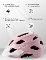 ROCKBROS Kinder-Fahrradhelm mit abnehmbarem Visier