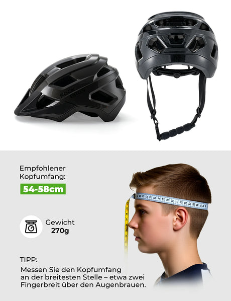 ROCKBROS Kinder-Fahrradhelm mit abnehmbarem Visier