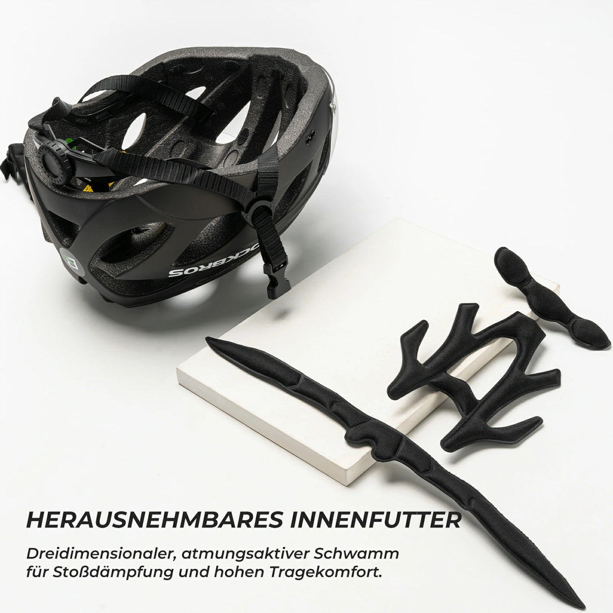 ROCKBROS Kinder-Fahrradhelm mit integrierter und abnehmbarer Magnetbrille sowie Visier