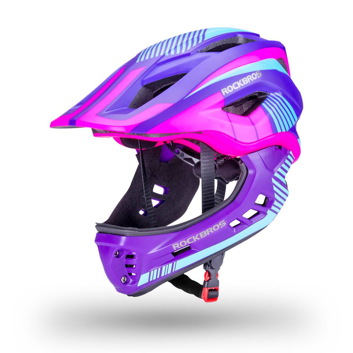 ROCKBROS Kinderhelm Cartoon Integralhelm mit abnehmbarem Kinnschutz – ROCKBROS-DE