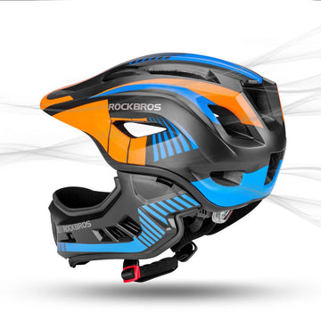 bell mtb helm mit abnehmbaren kinnschutz ROCKBROS children's helmet integrated bicycle helmet with removable ch – ROCKBROS-DE