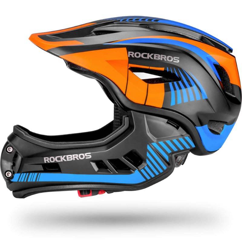 ROCKBROS Kinder helm Integriert Fahrradhelm mit Abnehmbarem Kinnschutz - ROCKBROS-EU