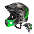 ROCKBROS Kinderhelm BMX MTB Downhill Helm mit Abnehmbarem Kinnschutz und Krempe - ROCKBROS-EU