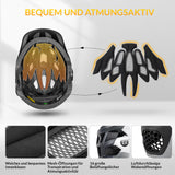 ROCKBROS Kinderhelm BMX MTB Downhill Helm mit Abnehmbarem Kinnschutz und Krempe - ROCKBROS-EU