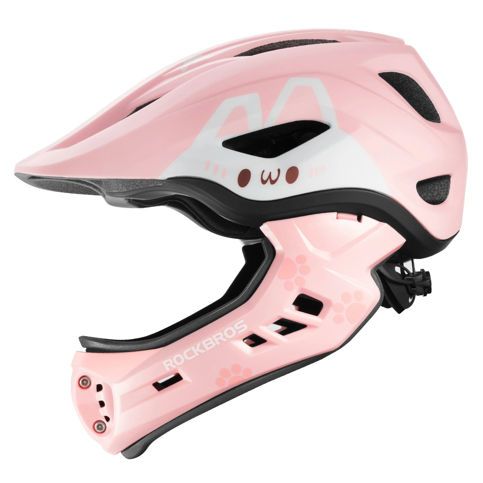 cartoon fahrradhelm ROCKBROS Kinderhelm Cartoon Integralhelm mit abnehmbarem Kinnschutz – ROCKBROS-DE