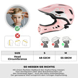 rockbros cartoon integral kinderhelm, 2-in-1 mit einem klick abnehmbarem kinnschutz