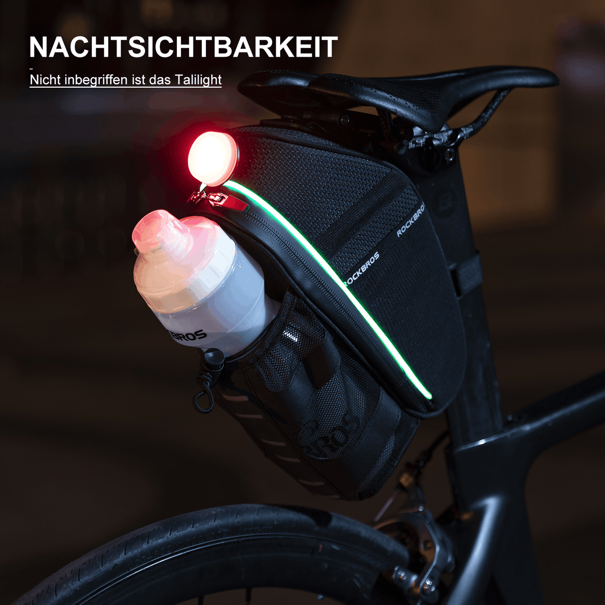 ROCKBROS Kratzfest Fahrrad Satteltasche mit Flaschenhalter 1,5L - ROCKBROS-EU