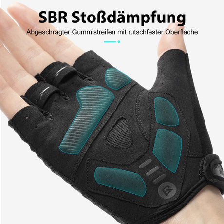 ROCKBROS Kurz Fahrradhandschuhe SBR Stoßdämpfend rutschfest Unisex - ROCKBROS-EU