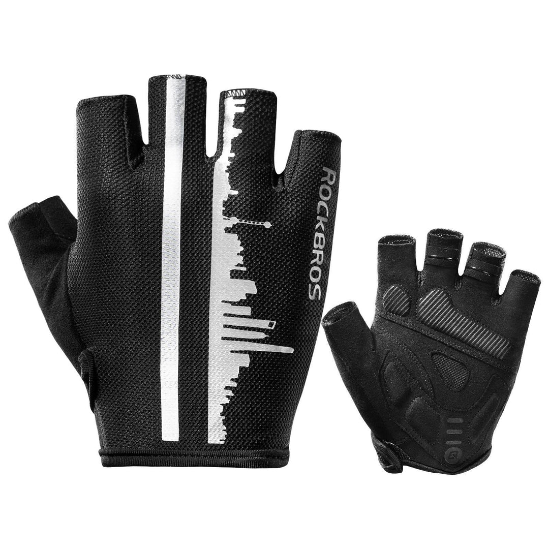 fahrradhandschuhe kurz ROCKBROS Kurz Fahrradhandschuhe SBR Stoßdämpfend rutschfest Unisex – ROCKBROS-DE