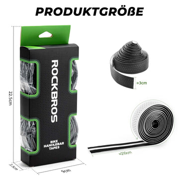 lenkerband englisch ROCKBROS Lenkerband Rennrad Rutschfest Stoßdämpfer Griffband 2 Rollen – ROCKBROS-DE