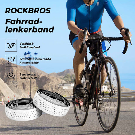 ROCKBROS Lenkerband Rennrad Rutschfest Stoßdämpfer Griffband 2 Rollen - ROCKBROS-EU