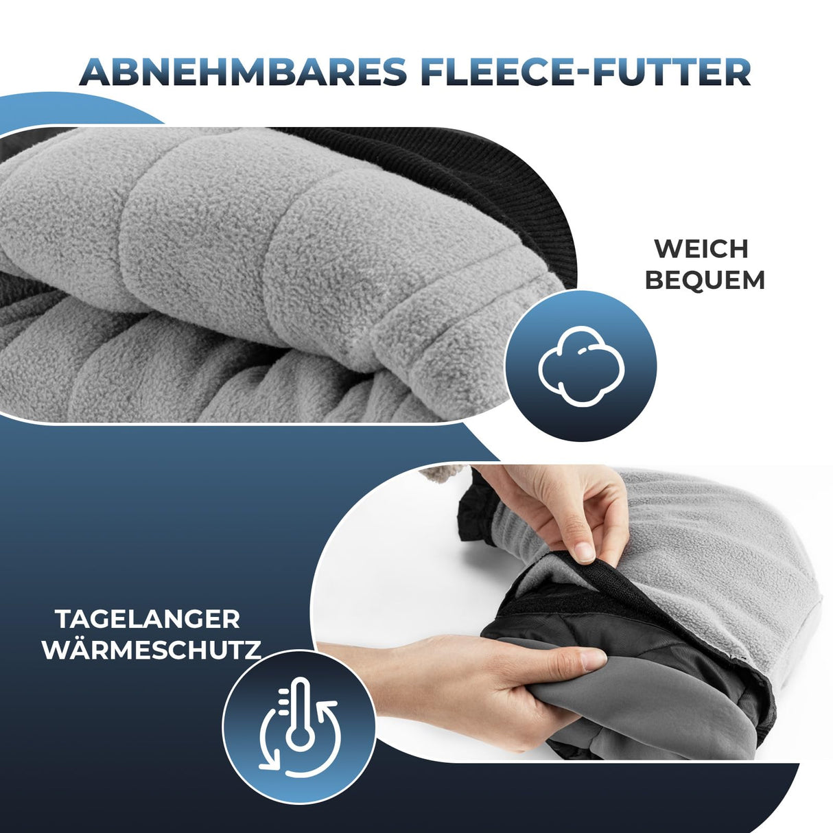 ROCKBROS Lenkerstulpen – Gefüttert & Schwarz für Vollständige Abdichtung