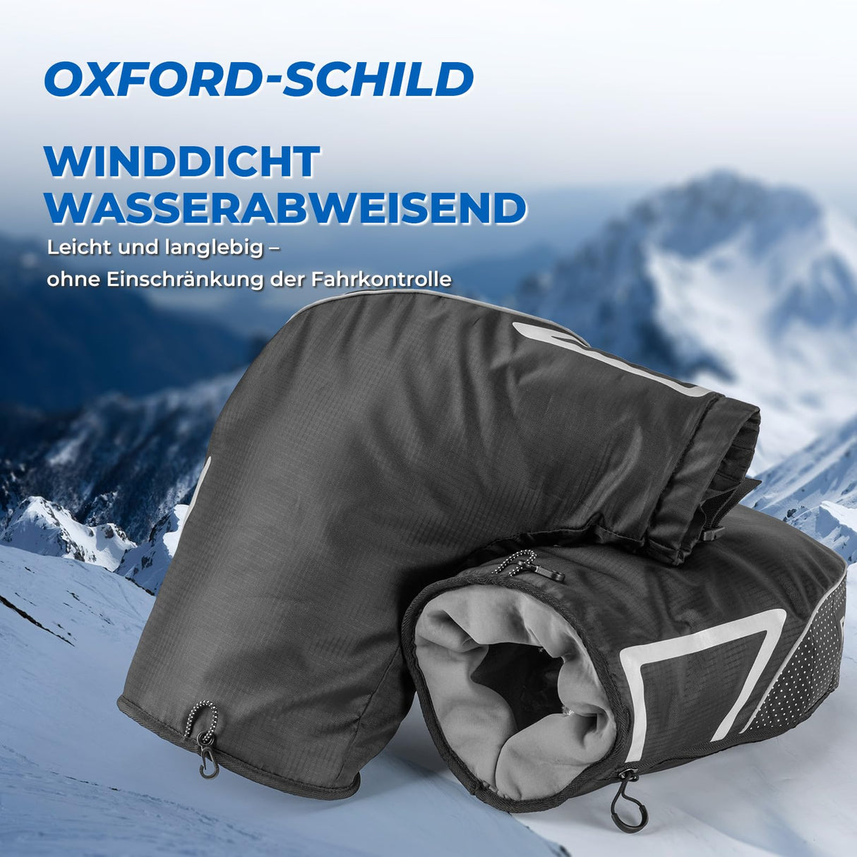 ROCKBROS Lenkerstulpen – Gefüttert & Schwarz für Vollständige Abdichtung