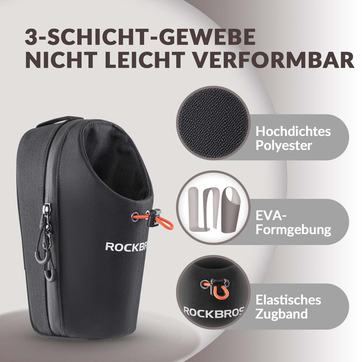 lenkertasche mit getränkehalter Multifunktionale Lenkertasche & Trinkflaschenhalter – ROCKBROS-DE
