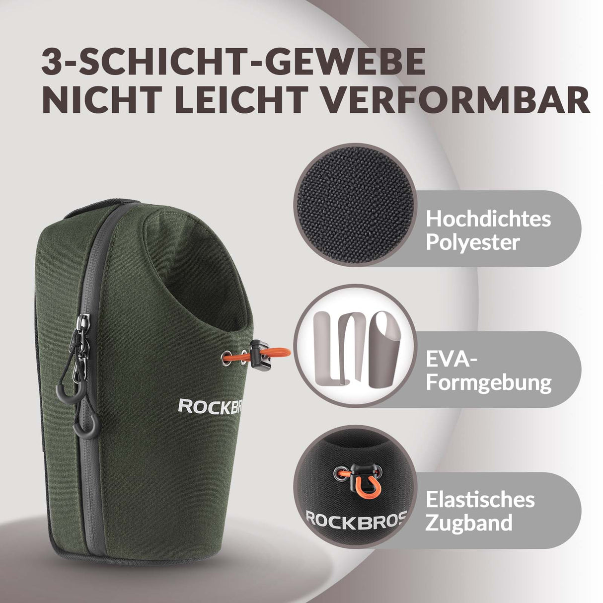 ROCKBROS Lenkertasche Flaschentasche Trinkflaschenhalter Multifunktionales Design - ROCKBROS-EU