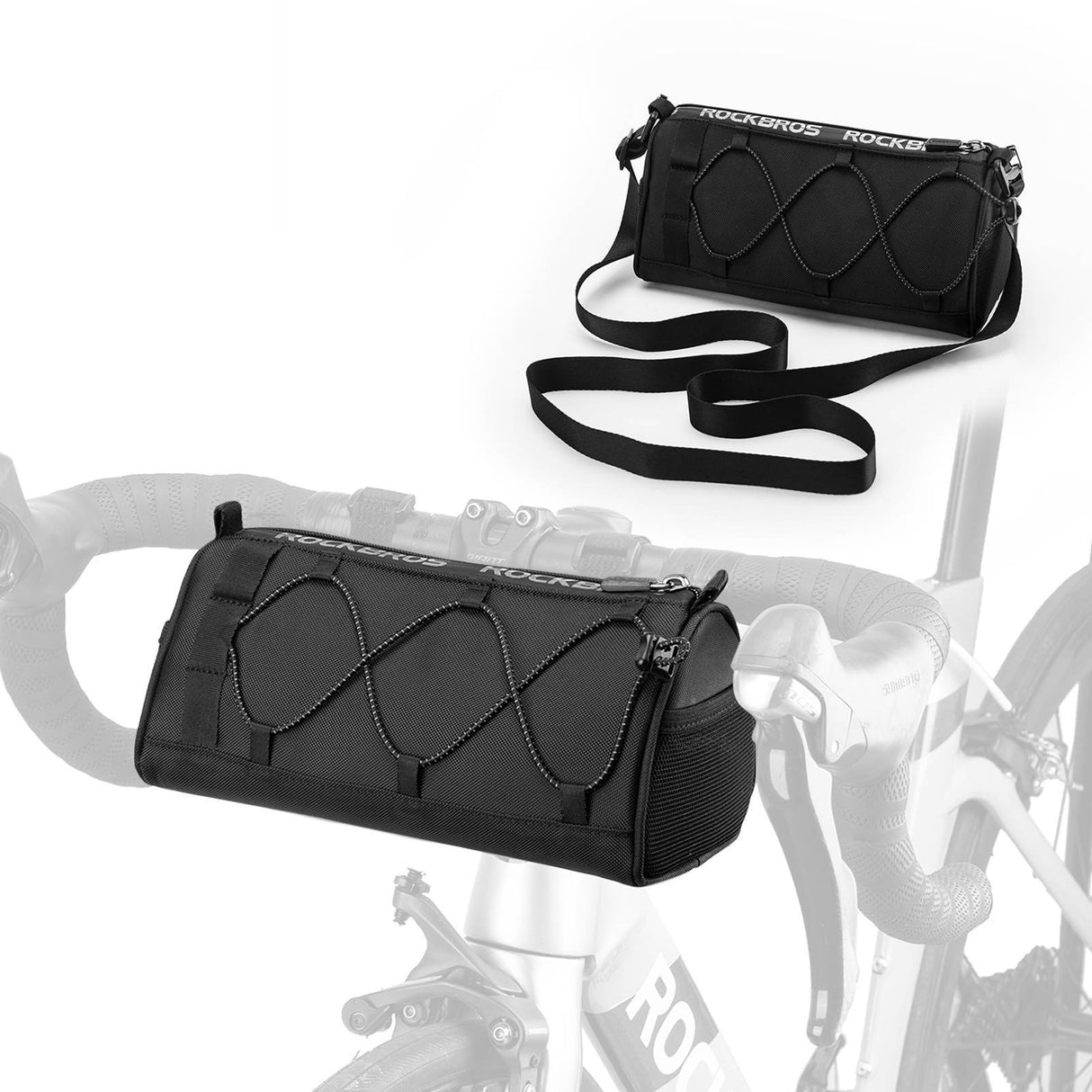 ROCKBROS Lenkertasche Multifunktionale Fahrradlenkertasche mit Schultergurt 1,5L - ROCKBROS-EU