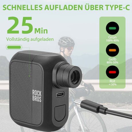 ROCKBROS MINI-Elektrische Fahrradpumpe AS110 Schnelles Aufladen Type-C - ROCKBROS-EU